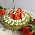 クックR9DC80☆'s cooksnap of when they made *抹茶チーズケーキ on 緑茶タルト*.