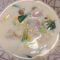 吉祥子's cooksnap of when they made 簡単♪ほうれん草とベーコンの豆乳スープ.
