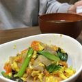 ☆のっこ★'s cooksnap of when they made 豚肉といろいろ野菜のふんわり卵炒め.