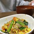 ☆のっこ★'s cooksnap of when they made 豚肉といろいろ野菜のふんわり卵炒め.
