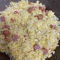 クロクロクローバー's cooksnap of when they made ♡子供が大好きなウインナーと卵の焼き飯♡.