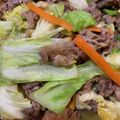 料理苦手な私's cooksnap of when they made 牛肉とキャベツのオイスターソース炒め.