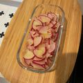peanutsss's cooksnap of when they made 紅芯大根の塩もみオリーブオイルとハーブ.
