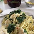 a_cossa's cooksnap of when they made 鶏とほうれん草のクリームパスタ.