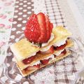 ﾋﾟﾝｸ☆ﾏｶﾛﾝ's cooksnap of when they made 食パンで簡単おやつ❀　苺ミルフィーユ♡.