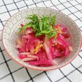 ゆづキッチン's cooksnap of when they made 紅芯大根の甘酢漬け♡.