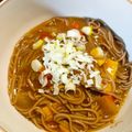 moeoke's cooksnap of when they made 残りカレーのカレーそば！.