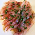 ˚✧₊⁎ゆう˚✧₊⁎'s cooksnap of when they made 白身魚のカルパッチョ.