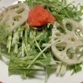 ちーーちゃ★'s cooksnap of when they made れんこんと水菜の明太子マヨサラダ.