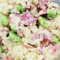 三十子's cooksnap of when they made 枝豆と厚切りベーコンのごちそうポテサラ.