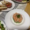 makos's cooksnap of when they made サーモンタルタルとアボカドとイクラの前菜.