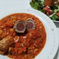 夢☆里's cooksnap of when they made ソーセージの肉巻きトマトチーズ煮込み.