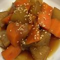 mmmayyyu's cooksnap of when they made 大根！人参！だけ！余ったから煮た野菜達♡.