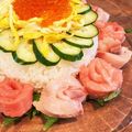 まっさまさママ's cooksnap of when they made 母の日♪記念日♪誕生日に♪花の寿司ケーキ.