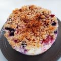 nyapple's cooksnap of when they made クランブルとベリーの濃厚チーズケーキ.