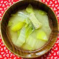チェックのミニくま's cooksnap of when they made 秋です〜さつまいもと白菜のお味噌汁〜♪.