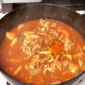 nobomari's cooksnap of when they made イタリア～ンな豚キムチトマト鍋♪.