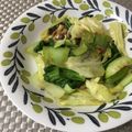 puniＫ's cooksnap of when they made 青梗菜とキャベツの簡単ピリ辛鯖味噌炒め.