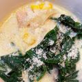 ritukomood's cooksnap of when they made 豆乳で♡鮭とホウレン草のクリームスープ.