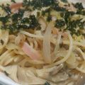 no＆ri's cooksnap of when they made 簡単！ベーコンときのこのバター醤油パスタ.