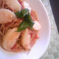 ｐｏｙｏｍｉ＊'s cooksnap of when they made 桃の冷製パスタ.