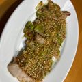 maezuchu's cooksnap of when they made 豚バラをさっぱりと！胡麻檸檬葱塩炒め♪.