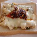Nekozame's cooksnap of when they made 麻婆豆腐トースト.