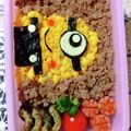 chazochazo's cooksnap of when they made ミニオン♪そぼろ弁当♪キャラ弁.