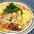 ☆のん☆☆'s cooksnap of when they made えのきとベーコンの卵とじ炒め.