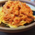 いたちゃん55's cooksnap of when they made 蟹缶de本格*蟹のトマトクリームパスタ.