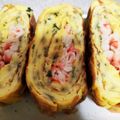 海老フライのしっぽ's cooksnap of when they made 贅沢おかず♡カニと大葉の卵焼き.