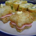 ひぃこ＊'s cooksnap of when they made ハッシュドポテトのハムチーズサンド.