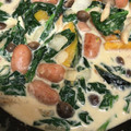 ☆すぬぴっぴ☆'s cooksnap of when they made かぼちゃとほうれん草の豆乳煮.