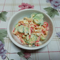 レオミウ's cooksnap of when they made カニかまときゅうりと卵のサラダ.