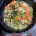 。かのこ。's cooksnap of when they made ☆白菜ニラひき肉餡かけ丼☆.