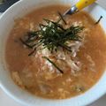 まいまい！！'s cooksnap of when they made 基本のレシピ♡とろとろ卵のキムチ雑炊.