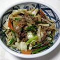 baudog's cooksnap of when they made 牛肉とたけのことにんにくの芽のピリ辛炒め.