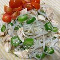 ぴんくぺっぱ's cooksnap of when they made ささみとオクラのサッパリ！生姜サラダ.