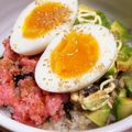 ナイーブ✨'s cooksnap of when they made アボカド味玉まぐろたたき丼.