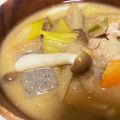 しゃたり's cooksnap of when they made 温まる ! 基本の豚汁（みそ汁）.