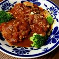 ☆さぶ☆☆'s cooksnap of when they made ＊トマト缶で！トマト煮込みハンバーグ＊.