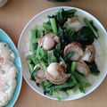 よちりん's cooksnap of when they made ✿小松菜とベビーホタテのガリバタ炒め✿.