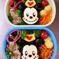 Chaaa_room's cooksnap of when they made 簡単！ミッキー ミニーのキャラ弁.