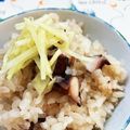horseland's cooksnap of when they made タコ飯.