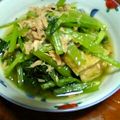 お蘭's cooksnap of when they made レンジで煮びたし☆小松菜と油揚げで.