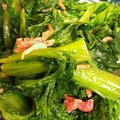 まきぐりん's cooksnap of when they made わさび菜と干しえびの塩炒め☆仕上げごま油.