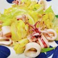 Emihann's cooksnap of when they made 【下味冷凍】イカとキャベツのバター炒め.