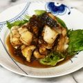 ナピト's cooksnap of when they made *サワラとしめじのガーリックステーキ丼*.