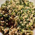 かつてはスリム's cooksnap of when they made セロリの葉のカレー風味そぼろご飯.