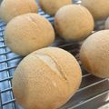 yumikwsk's cooksnap of when they made 手捏ね☆はちみつ豆乳きなこパン.